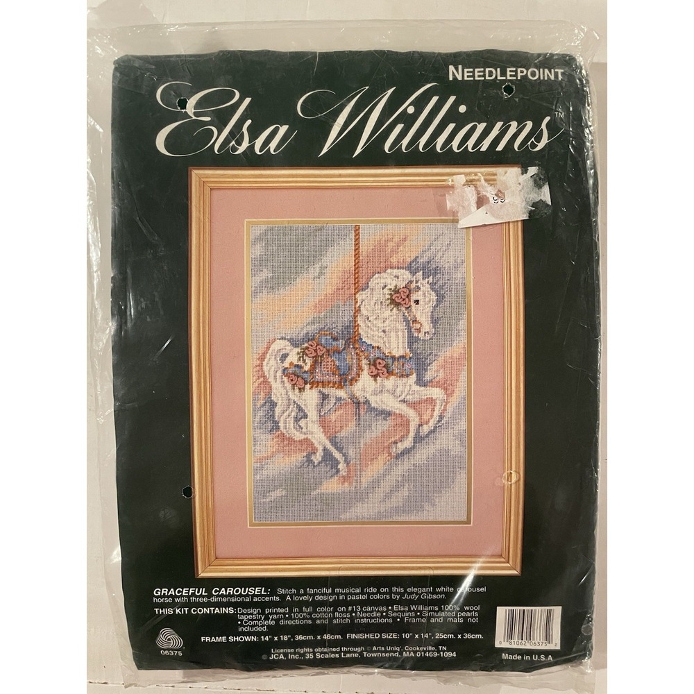 Elsa Williams Needlepoint Kit 06375 Graceful Carousel Horse Needle Point